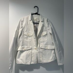 Anthropologie Cream Utility Jacket